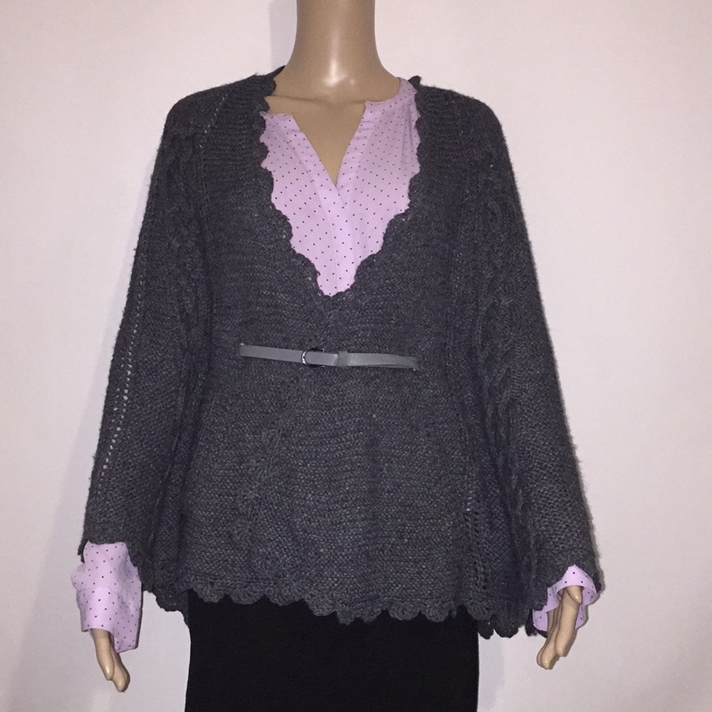 Rebecca Taylor alpaca cape EUC Sz M